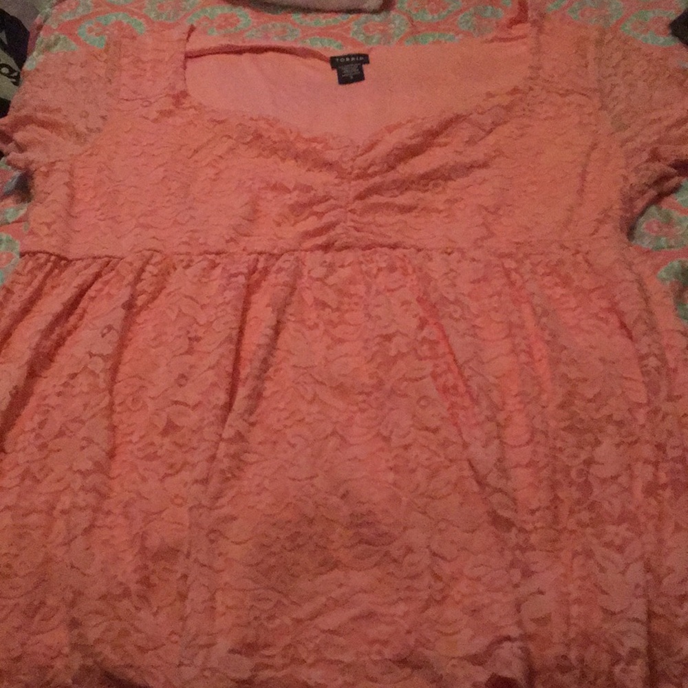 Lace baby doll top